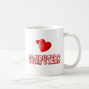 Kärlek för datorer kaffemugg