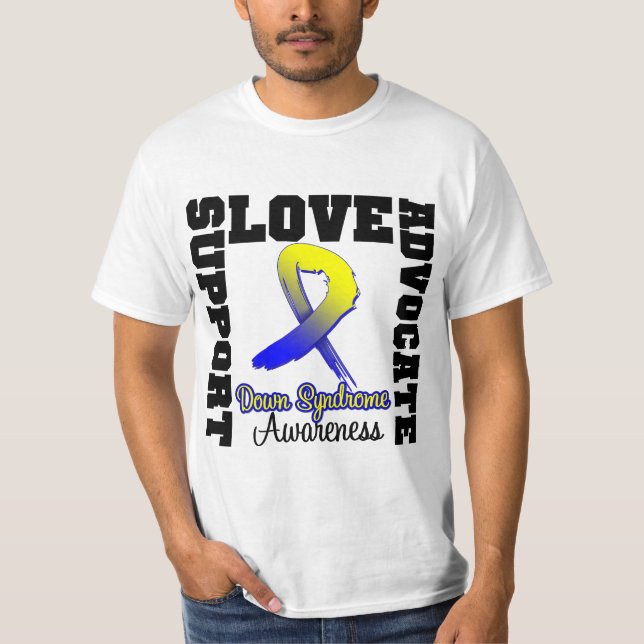 Kärlek för Down Syndrome serviceförkämpe T Shirt (Framsida)