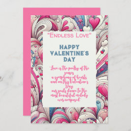 Kärlek för evigt hjärtmönster julkort