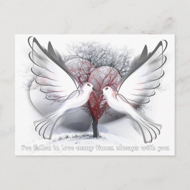 Kärlek för evigt valentins presentkort helg vykort (Framsida)