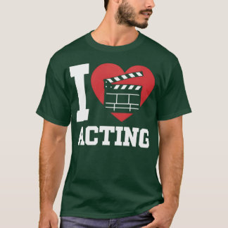 Kärlek för Filmmade Clapperboard Heart-vänner T Shirt