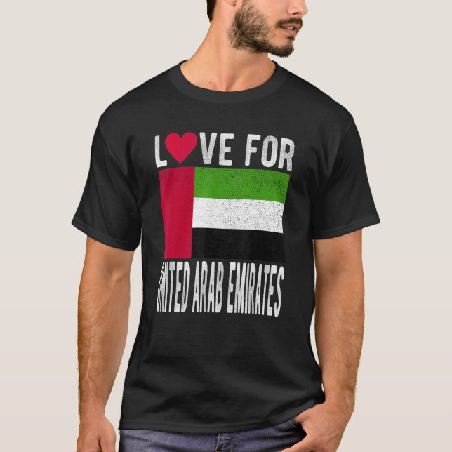 Kärlek för Förenade Arabemiraten T Shirt (Framsida)