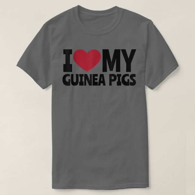 Kärlek för Guinea Grisar T Shirt (Design framsida)