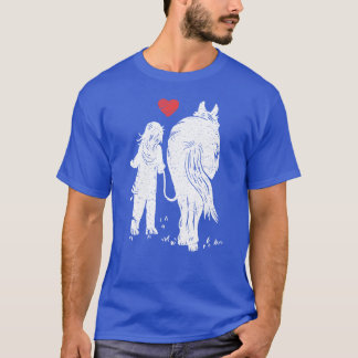 Kärlek för hästponyflicka t shirt