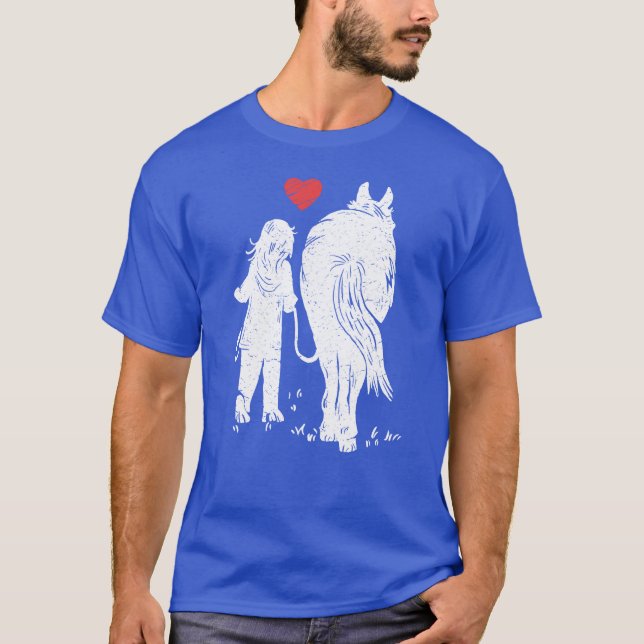 Kärlek för hästponyflicka t shirt (Framsida)