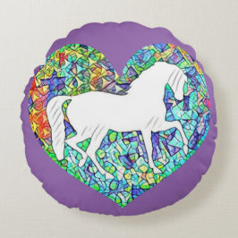 Kärlek for Horses Rund Kudde