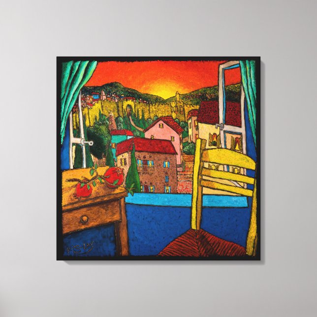 Kärlek för Jerusalem av Jonathan Kis-Lev Canvastryck (Framsida)