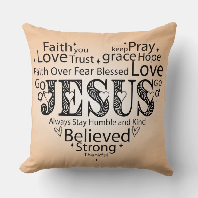 Kärlek för Jesus Kudde (Framsida)