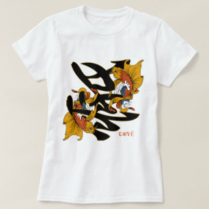 Kärlek för KanjiKoi fisk T Shirt