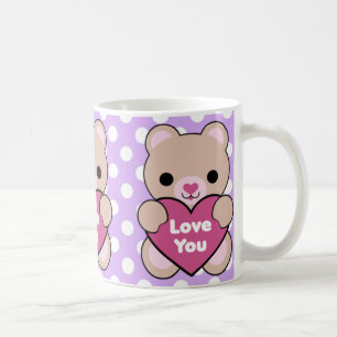 Kärlek för Kawaii björnhjärta som du rånar Kaffemugg