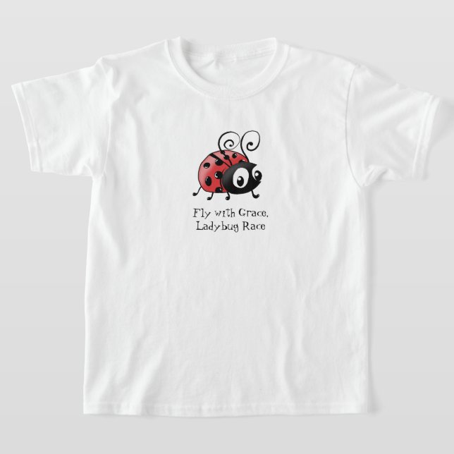 Kärlek för ladybugs uttryckt i en unik design t shirt (Laydown)