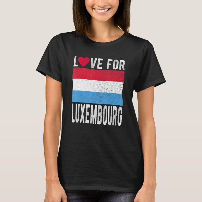 Kärlek för Luxemburg T Shirt (Framsida)