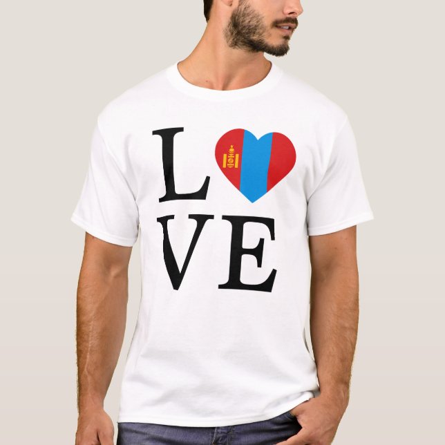 Kärlek för Mongoliet T Shirt (Framsida)