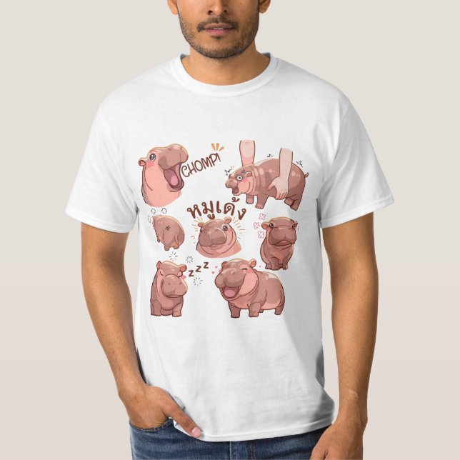 Kärlek för Moo Deng T Shirt (Framsida)