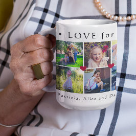 Kärlek för morma multifoto, söta hjärtan kaffemugg