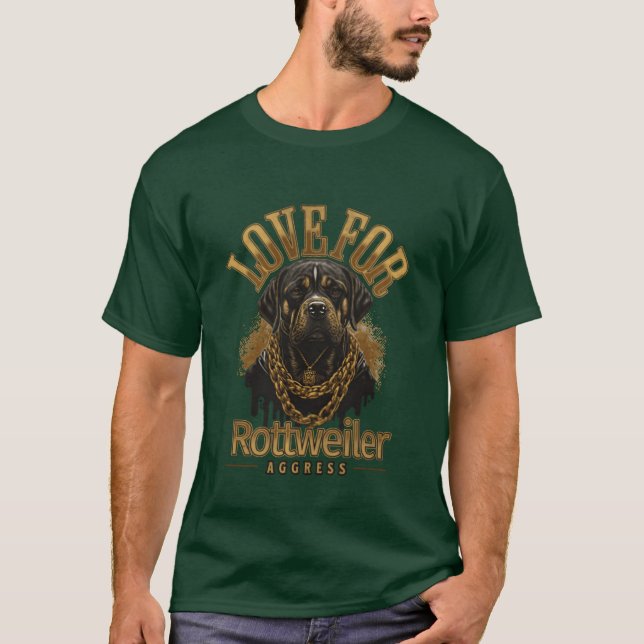 Kärlek för Rottweiler-flicka T Shirt (Framsida)