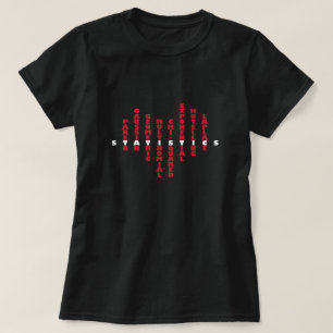 Kärlek för statistik i mitt hjärta (mörk färg) t shirt