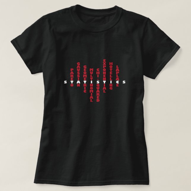 Kärlek för statistik i mitt hjärta (mörk färg) t shirt (Design framsida)