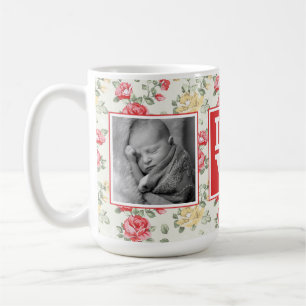 KÄRLEK för tapet för rosa ros elegant med foto Kaffemugg
