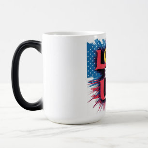 "Kärlek för USA Patriotic Mugg" Magisk Mugg