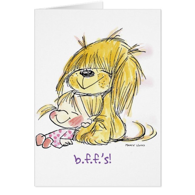 Kärlek för valp FL-002 Hälsningskort (Framsidan)