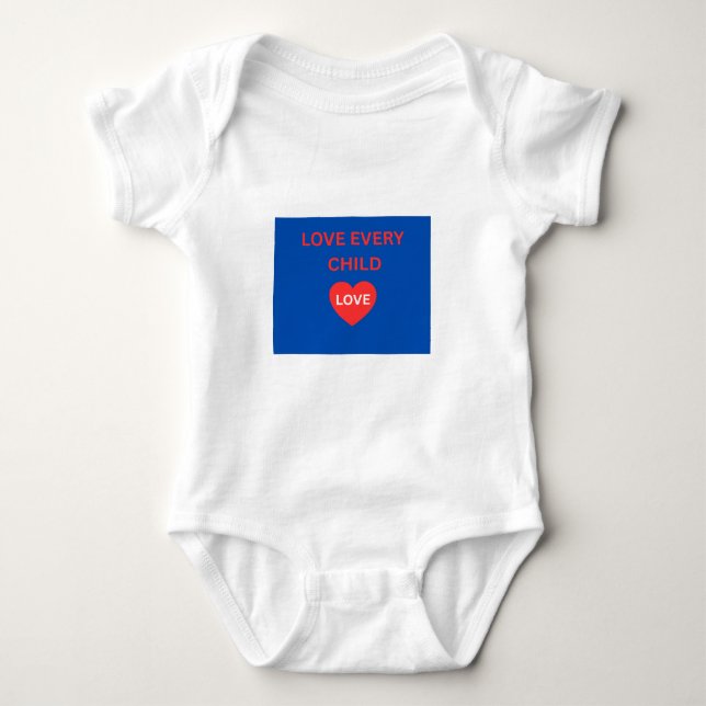 Kärlek För Varje Barn Hjärtformad Design T-Shirt F (Framsida)
