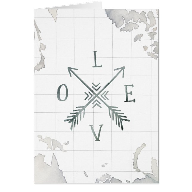Kärlek för vattenfärgWanderlustäventyr III | Hälsningskort (Framsidan)