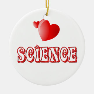 Kärlek för vetenskap julgransprydnad keramik