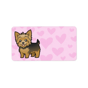 Kärlek för Yorkshire Terrier (kort hår ingen Adressetikett