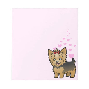 Kärlek för Yorkshire Terrier (kort hår med Anteckningsblock