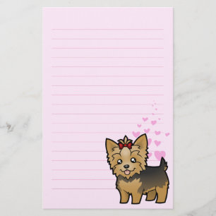 Kärlek för Yorkshire Terrier (kort hår med Brevpapper