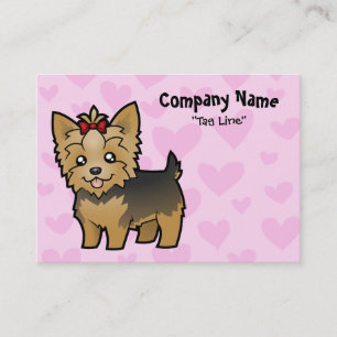 Kärlek för Yorkshire Terrier (kort hår med Visitkort
