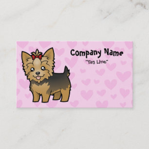 Kärlek för Yorkshire Terrier (kort hår med Visitkort