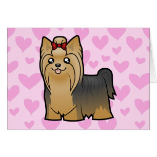 Kärlek för Yorkshire Terrier (långt hår med Hälsningskort