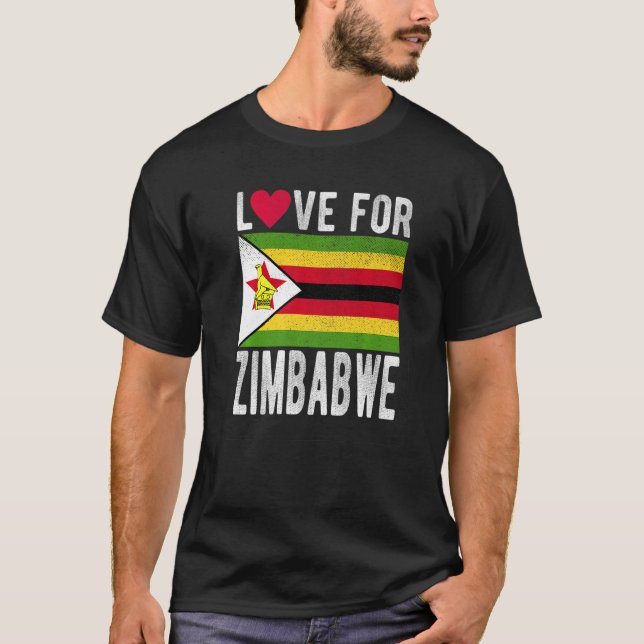 Kärlek för Zimbabwe T Shirt (Framsida)