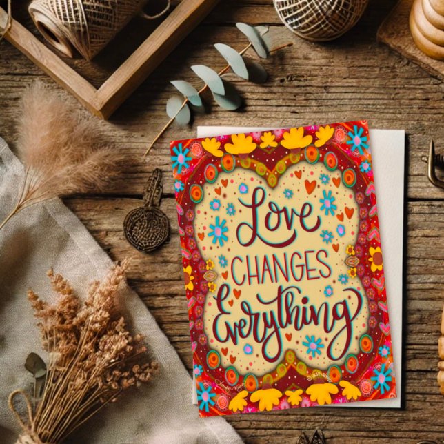 Kärlek Förändrar Allt Inspireraross Alla Hjärtans  Kort (Skapare uppladdad)