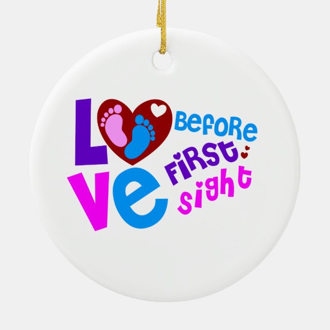 Kärlek före första synen julgransprydnad keramik (Baksidan)