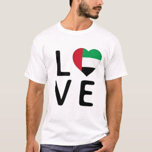 Kärlek - Förenade Arabemiraten Flagga T Shirt