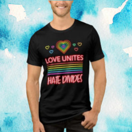 Kärlek förenar, hat splittrar t shirt