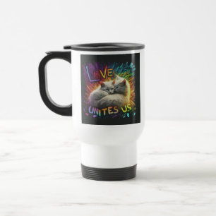 "Kärlek förenar oss" "Resekaffe mug. Resemugg
