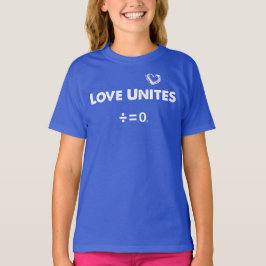 Kärlek förenar realitetenhetcitationstecken tee shirt
