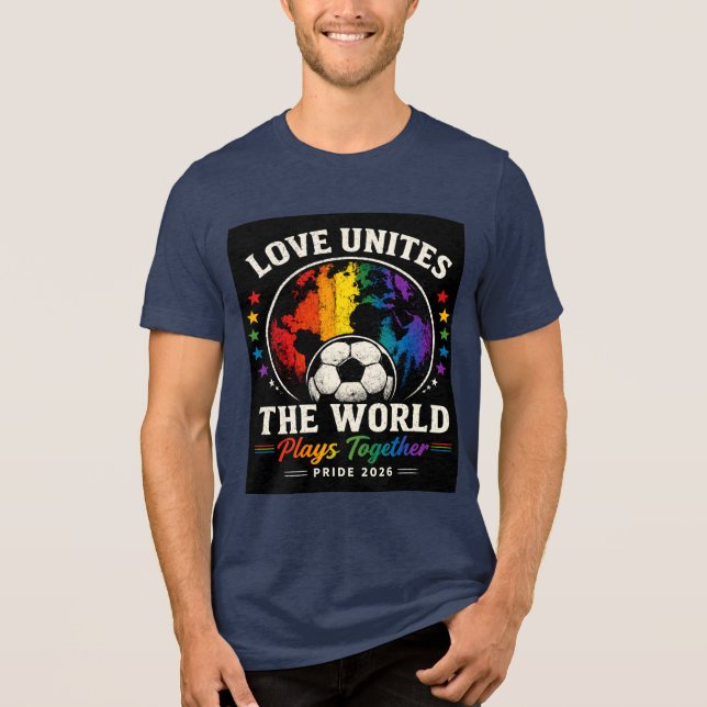 Kärlek förenar världen t shirt (Framsida)