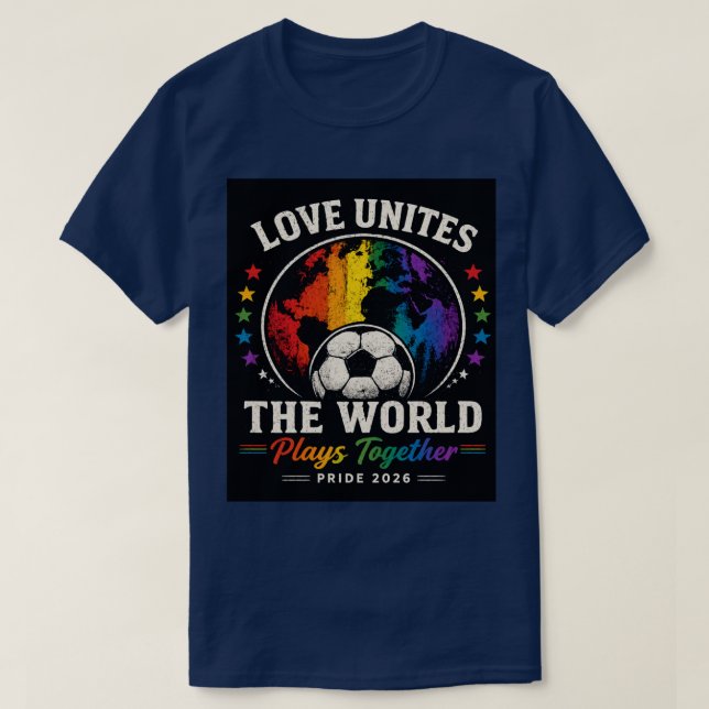 Kärlek förenar världen t shirt (Design framsida)
