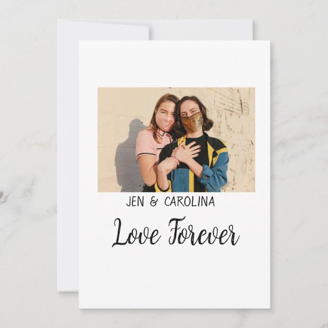 Kärlek Forever LGbtq ett pride lägg till bild namn Julkort (Framsida)