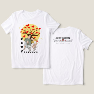 Kärlek Forever lite T-Shirt Romantic Heart Träd