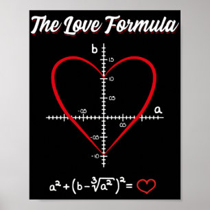 Kärlek Formel Math Alla hjärtans dag Poster