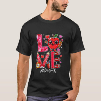 Kärlek Förskola Söta Hjärtan Alla Hjärtans Dag Ele T Shirt