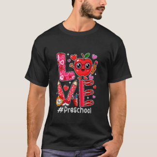 Kärlek Förskola Söta Hjärtan Alla Hjärtans Dag Ele T Shirt