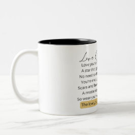 Kärlek först Två-Tonad mugg
