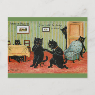 Kärlek Fortune Telling av Louis Wain Vykort